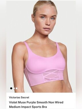Victorias Secret Violet Muse Purple Non Wired Medium 38D Sports Bra.        3711